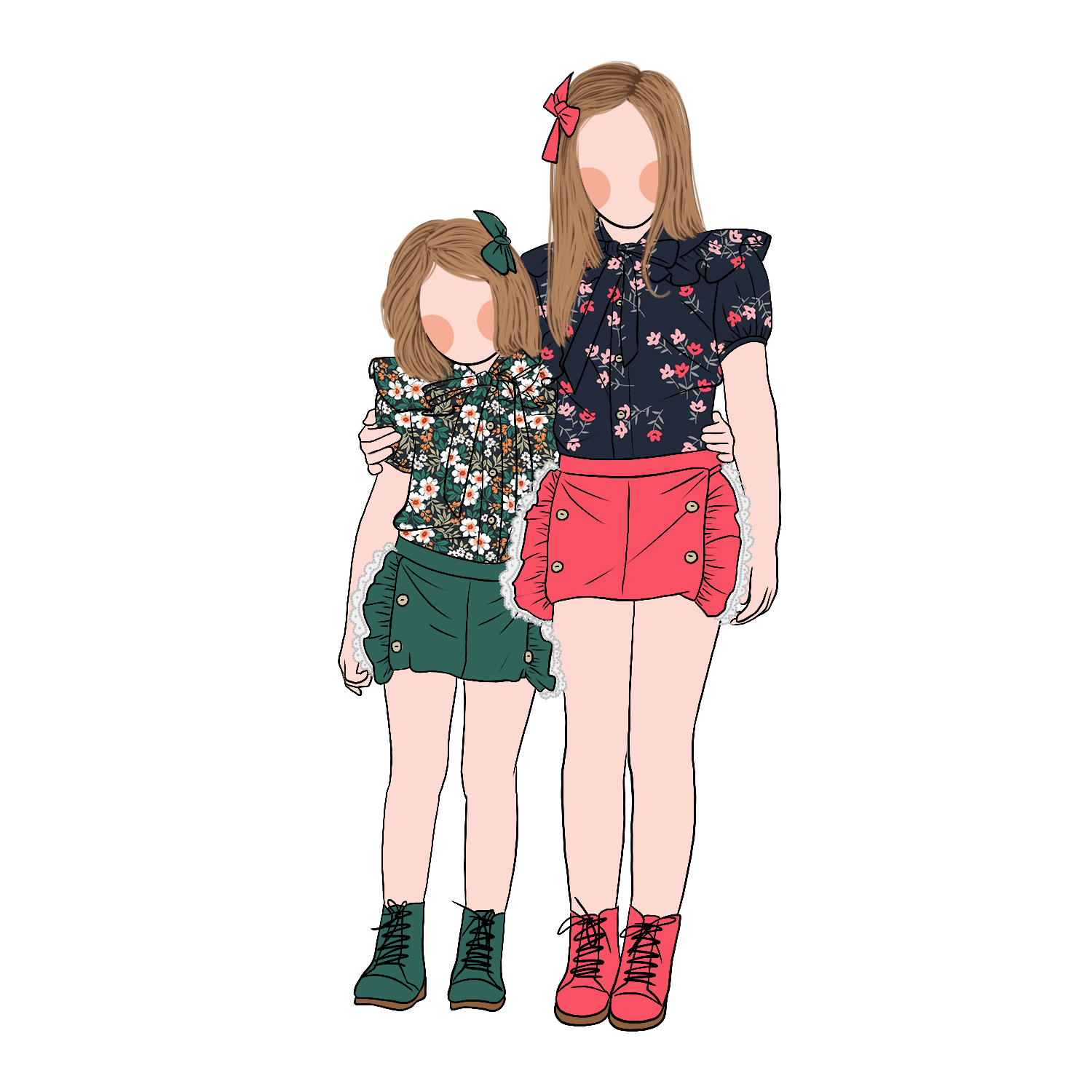 Ins Boutique Summer Newborn Kids Clothing Suits Top and Shorts 2pcs Floral Sweet Baby Girls Clothing Sets