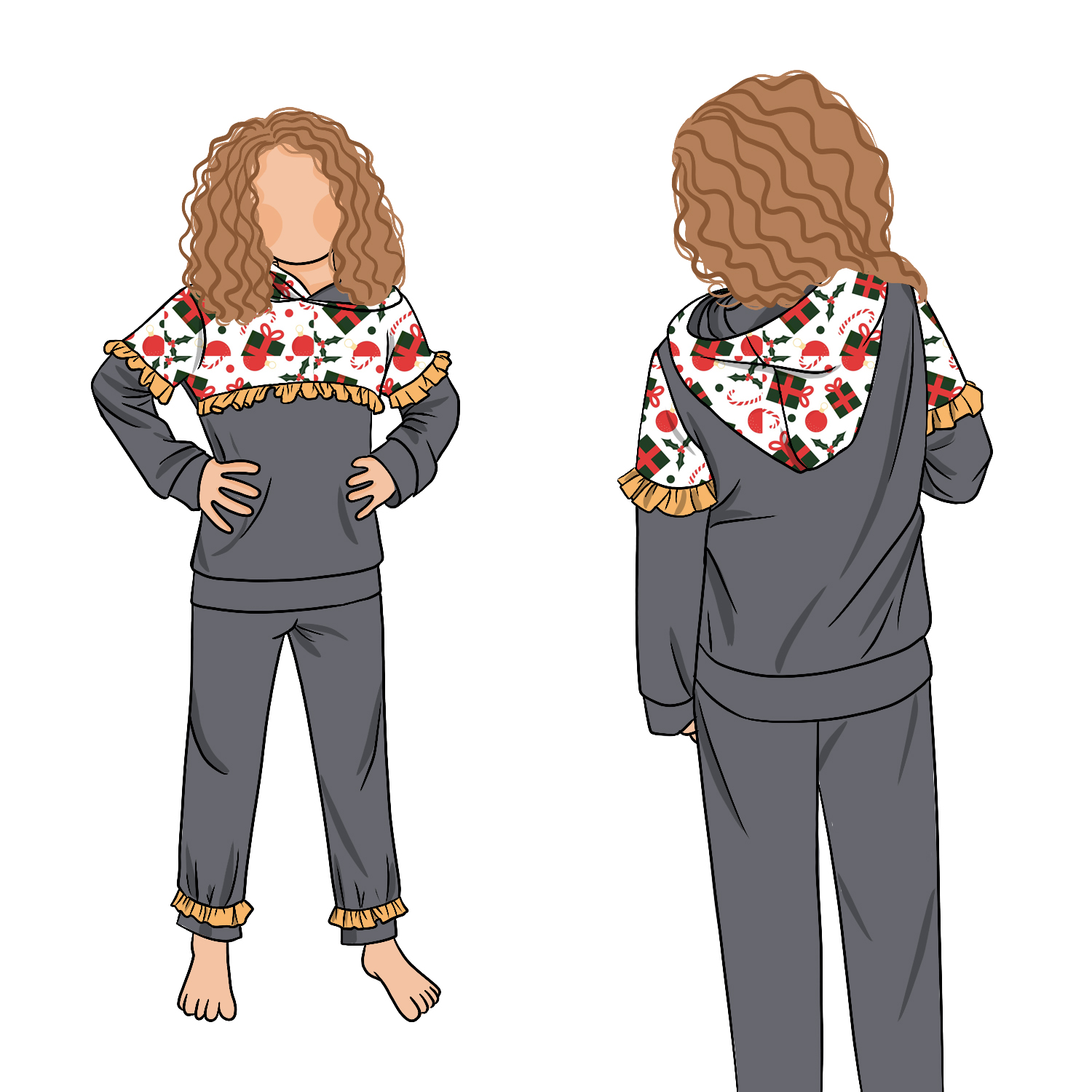 Hot Sale Children Design Toddler Boys Girl Knit Hoodie and Pants Kids Christmas Outfit 2 Pcs Baby Clothing Sets - Image 5