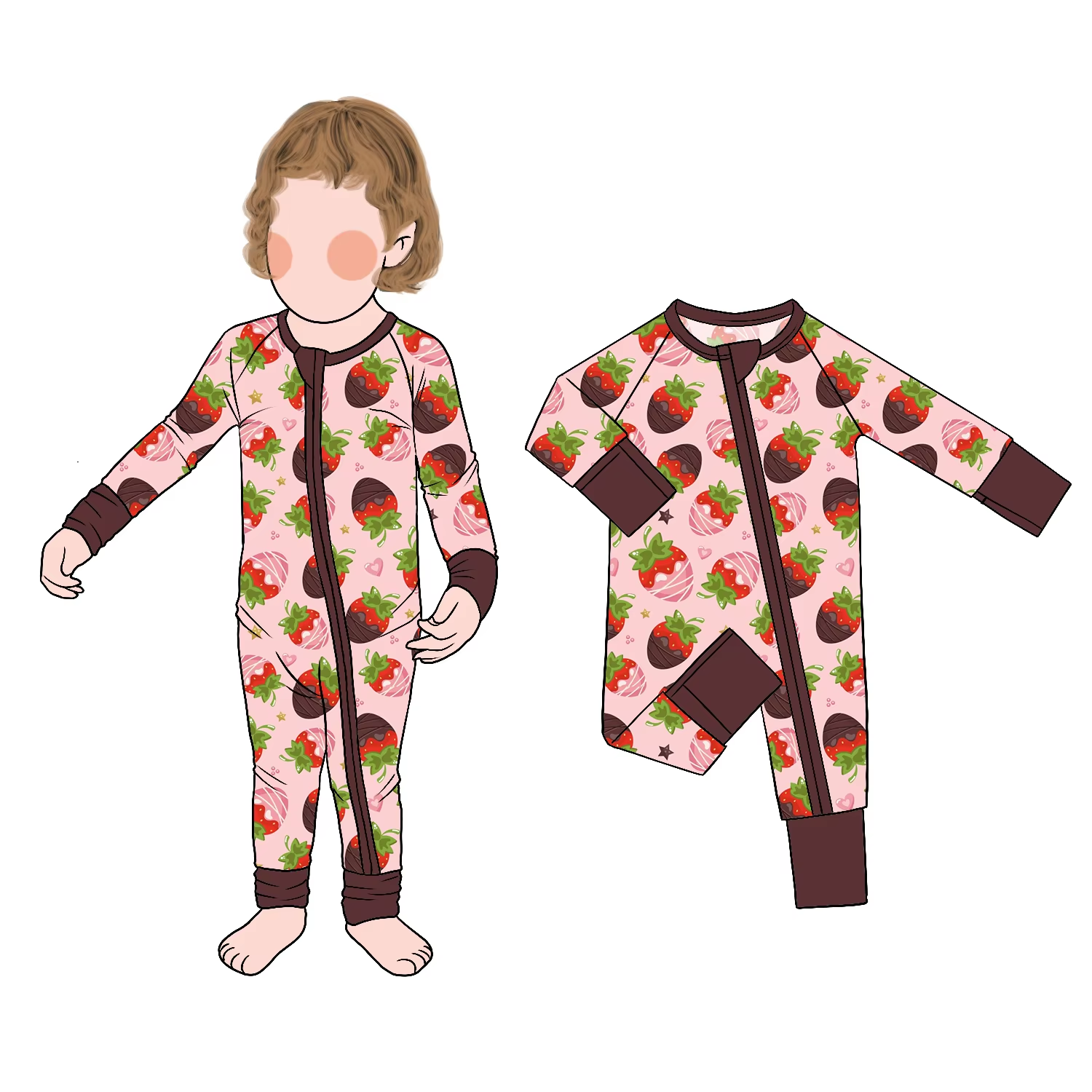 Hot Selling Personality Simple All Season Baby Zipper Romper Long Sleeve Pants Round Neck Baby Climbing Clothes - Image 3