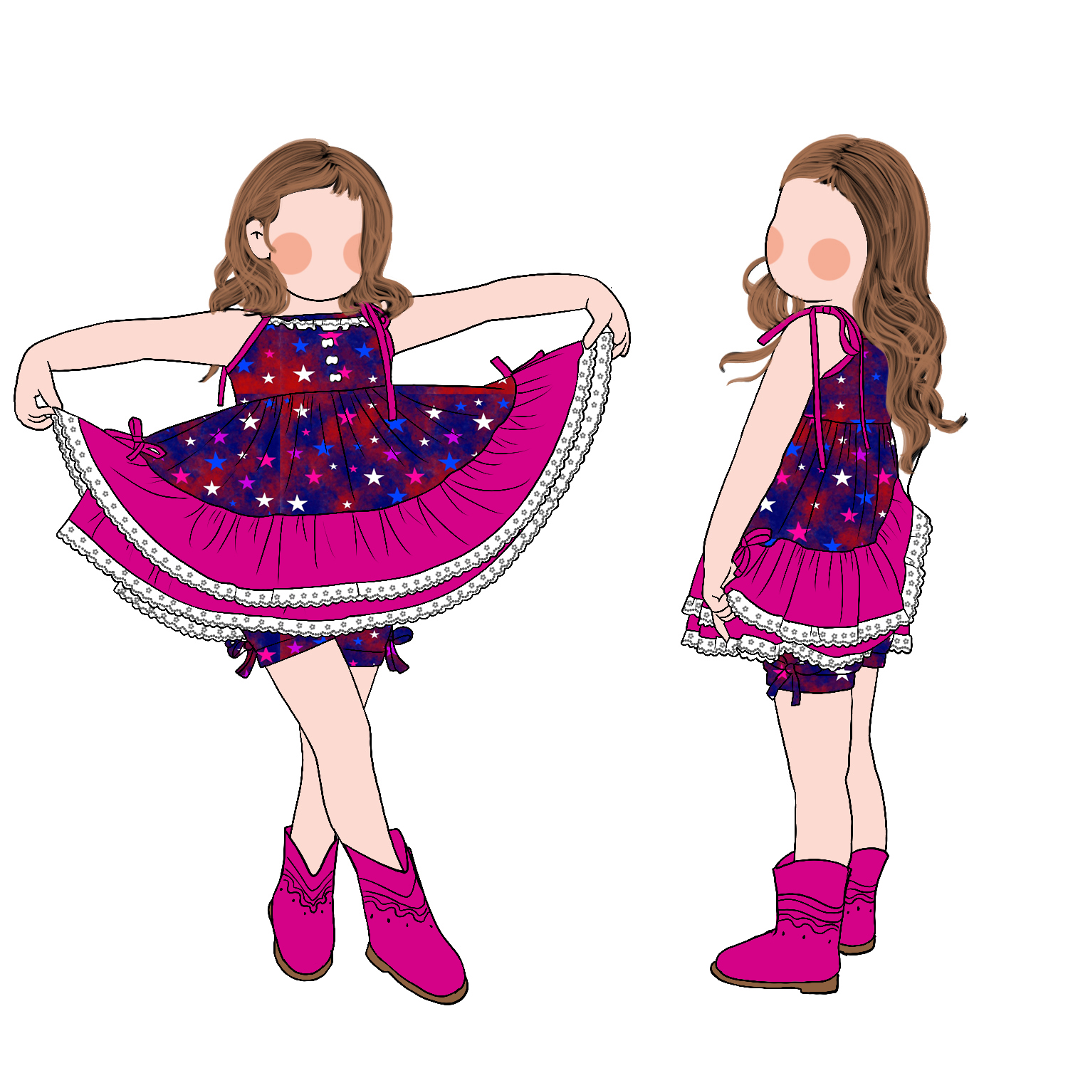 New Arrived High Quality Girls Ruffle Lace Tunic and Shorts Set Boutique Kids Girls Comfortable Summer Sets - Image 2