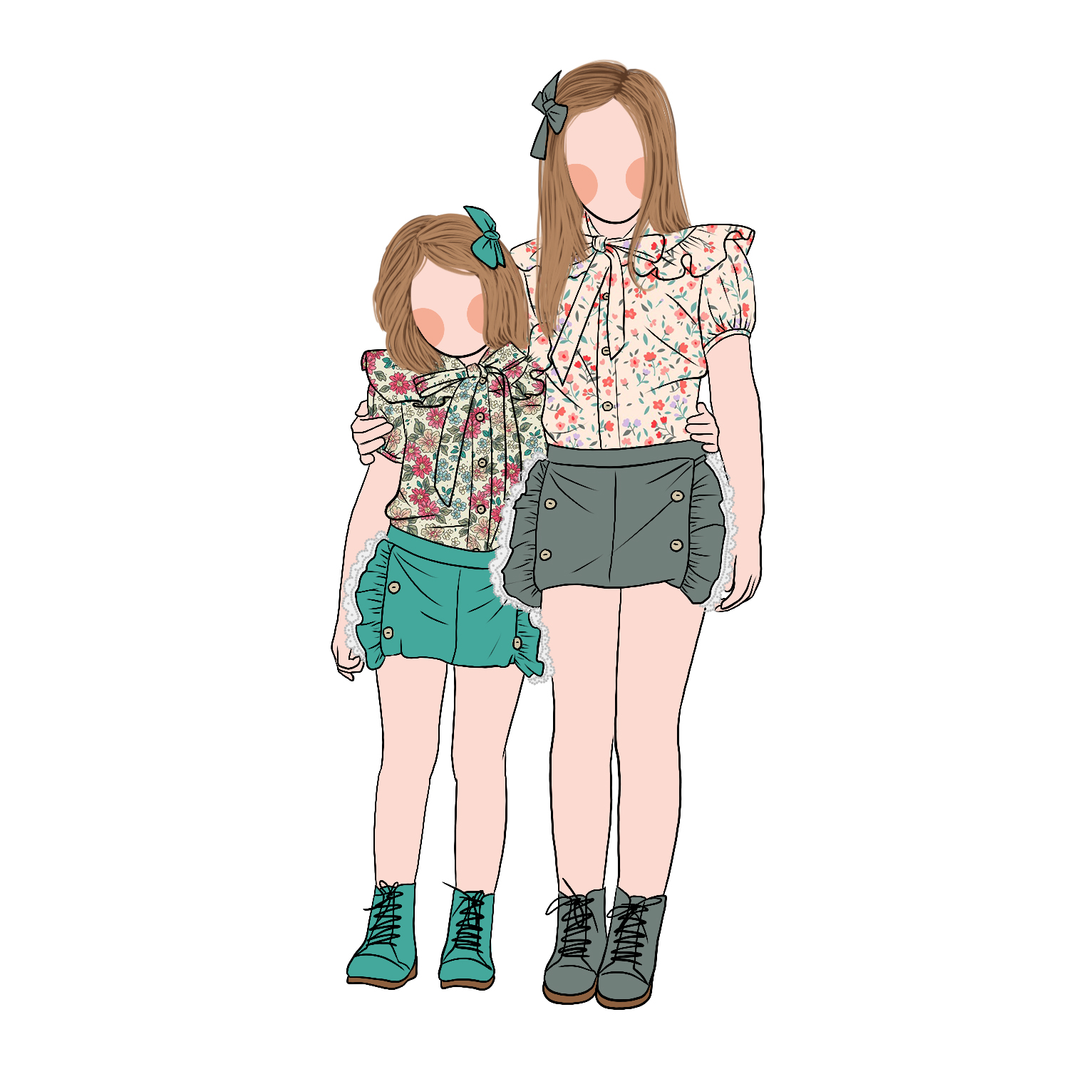 Ins Boutique Summer Newborn Kids Clothing Suits Top and Shorts 2pcs Floral Sweet Baby Girls Clothing Sets - Image 3