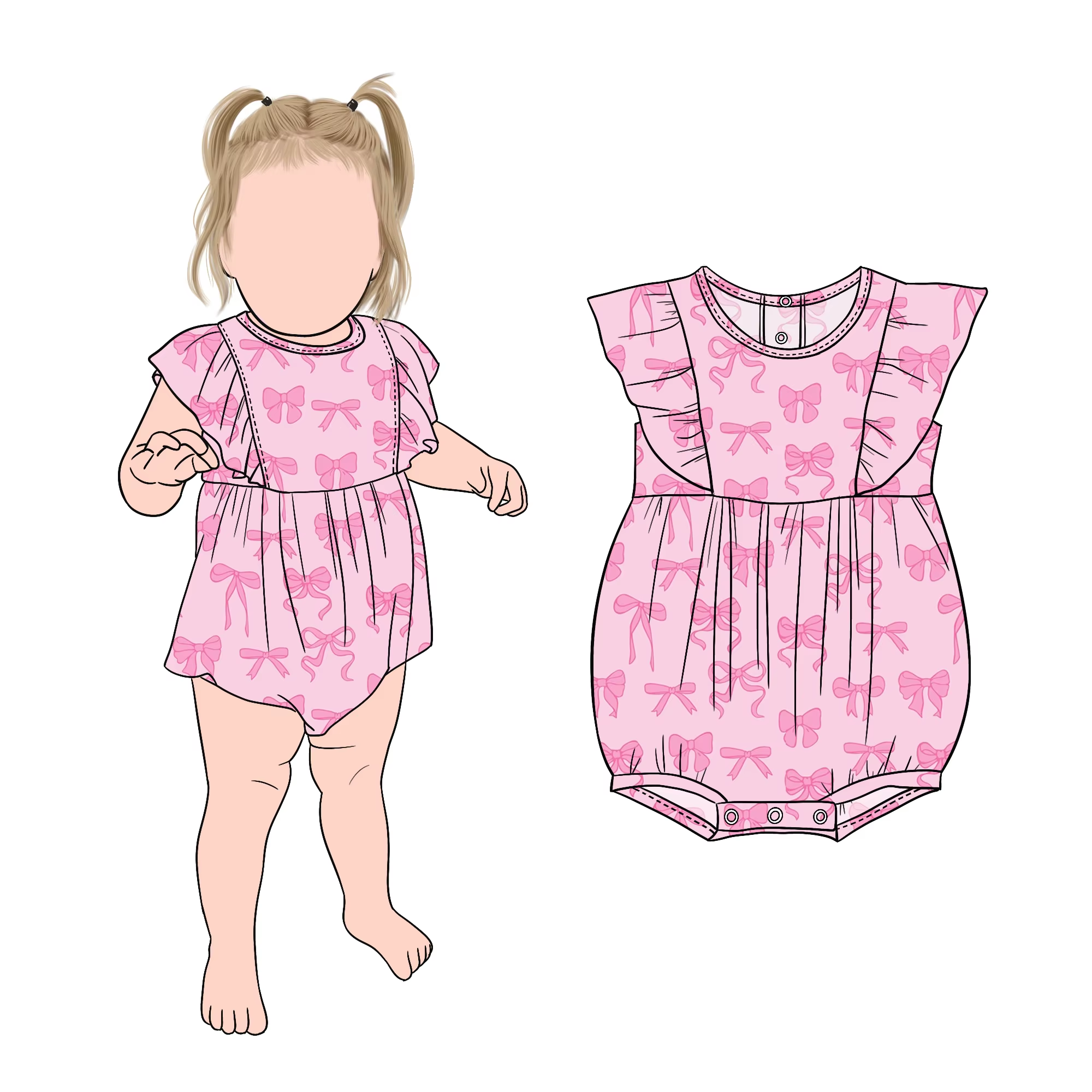 custom logo bamboo infant rompers