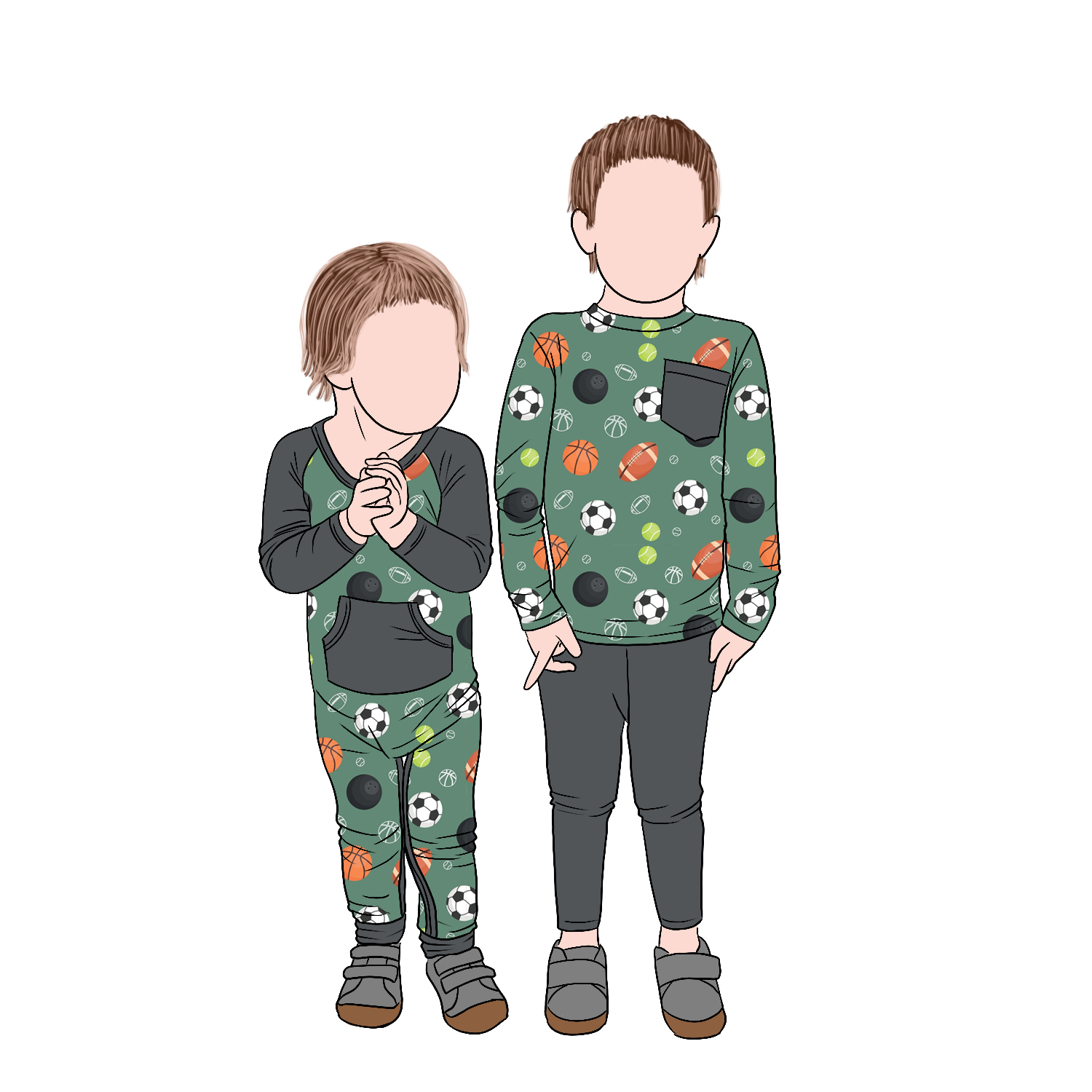 Wholesale Children Long Sleeves Bamboo Bottom Zipper Front Pocket Overalls Clothing Set for Kids Boys - Image 6