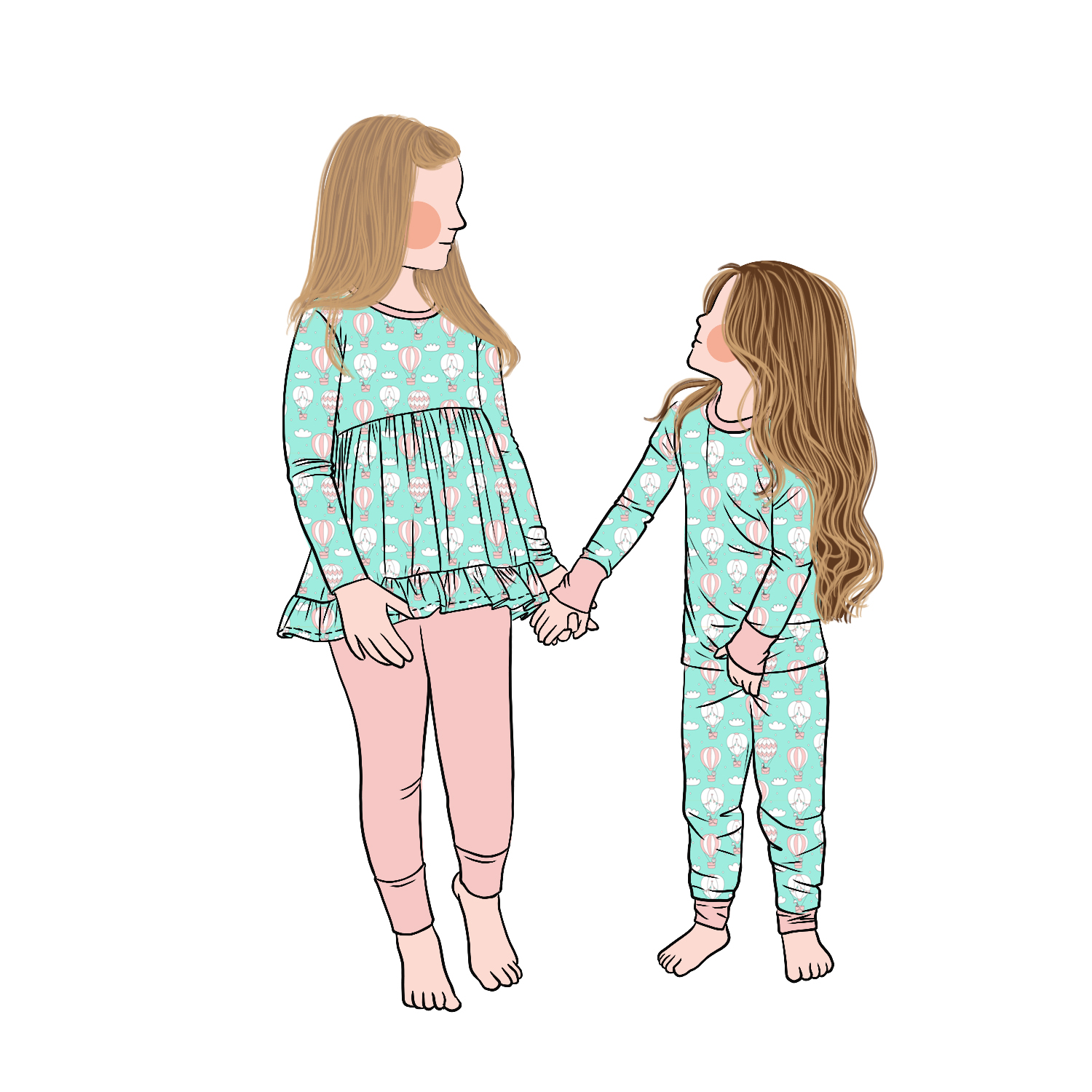 New Style Spring Custom Printed Long Sleeve Milk Protein Fabric Sister Matching Tunic Set with Leggings Baby Girls Clothing Sets - Image 6