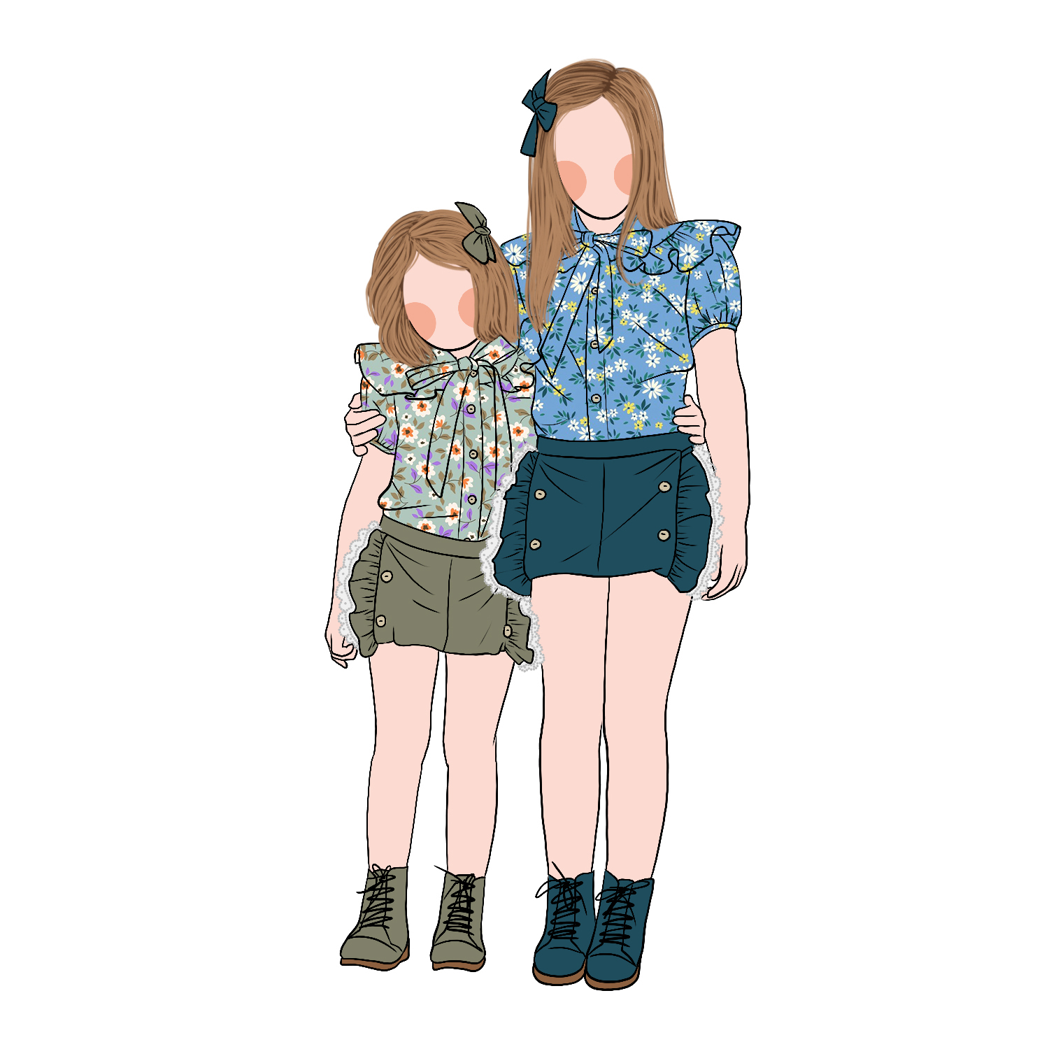 Ins Boutique Summer Newborn Kids Clothing Suits Top and Shorts 2pcs Floral Sweet Baby Girls Clothing Sets - Image 5