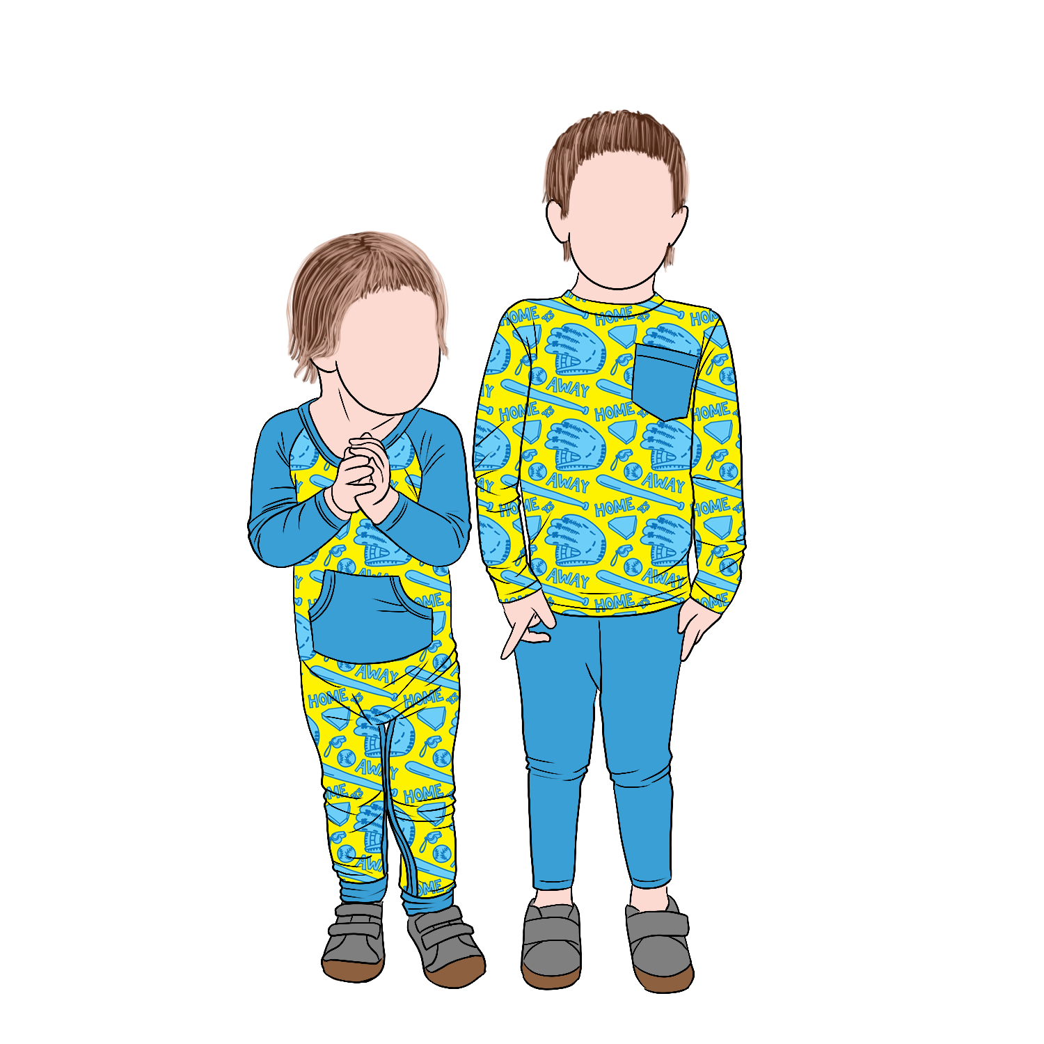 Wholesale Children Long Sleeves Bamboo Bottom Zipper Front Pocket Overalls Clothing Set for Kids Boys - Image 2