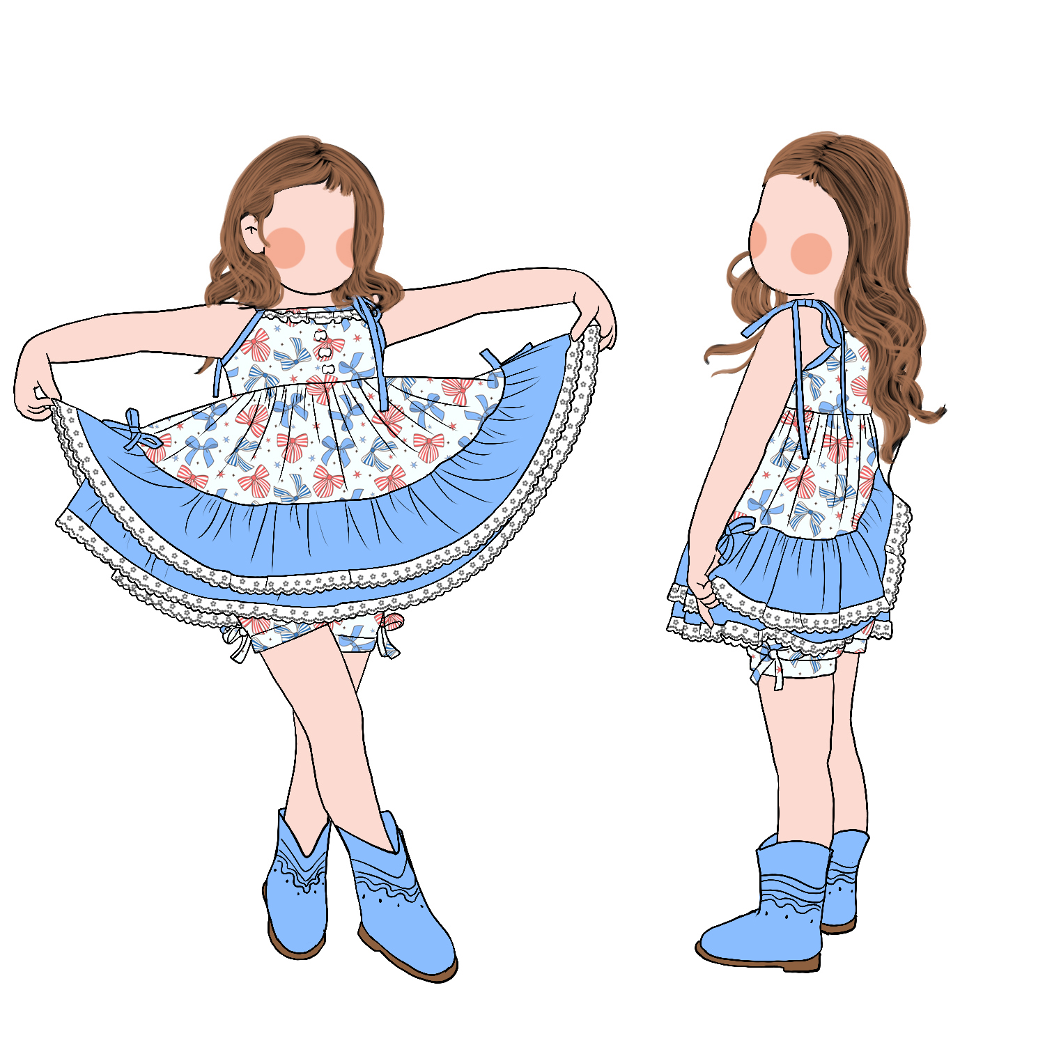 New Arrived High Quality Girls Ruffle Lace Tunic and Shorts Set Boutique Kids Girls Comfortable Summer Sets - Image 4