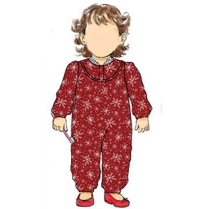 Factory Folded Sewing Pattern Multi Size Long Sleeve Milk Protein Fiber Child's Sleeper Andjumpsuit