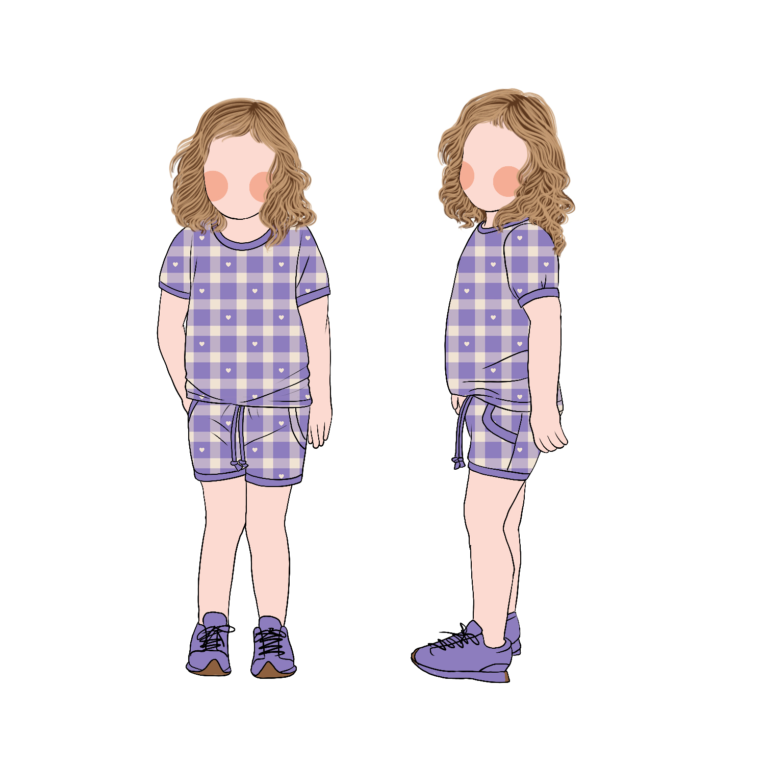 Custom Wholesale Gingham Milk Protein Fiber Outfit Summer Newborn Infant Toddler Kids Short Sleeve Girl's Clothing Set - Image 4