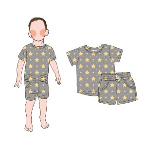 2025 New Fashion High Quality Custom Pattern Printed t Shirt and Shorts Summer Baby Boy Clothing Sets