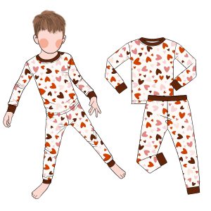 Good Quality Promotional Fashion Baby Boy Skin Friendly Comfort Long Sleeve Pants Autumn Kids Sleepwear Set
