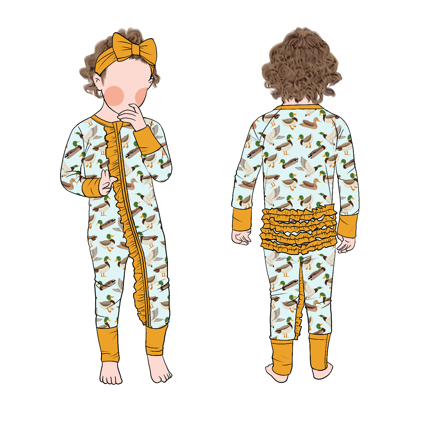 High Quality Custom Comfortable Bamboo Zipper Jumpsuit for Newborn Girls Stylish Easy-to-Wear Casual Romper Print for Autumn - Image 5