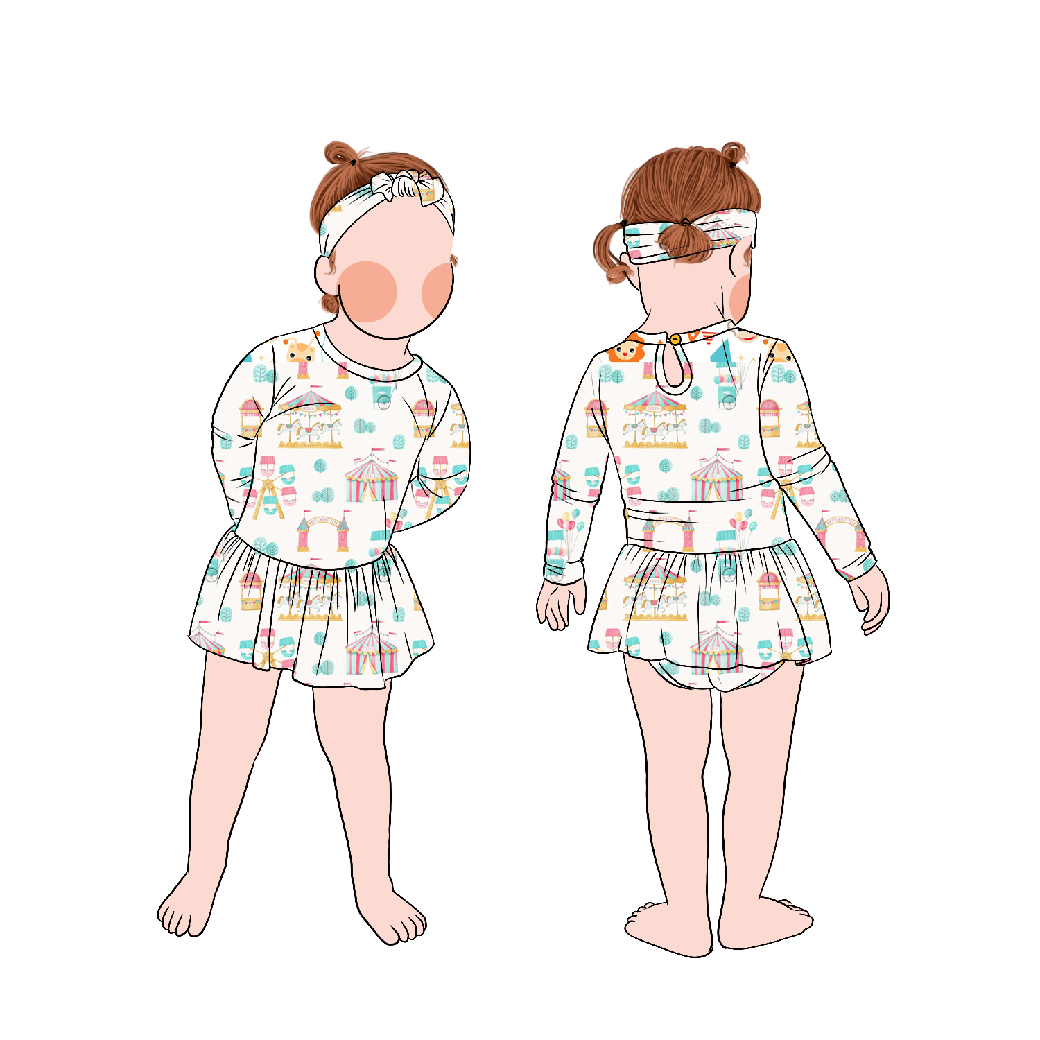 New Arrival Custom Print Milk Protein Fiber Baby Girls Ruffle Skirt Romper With Snap Button - Image 5