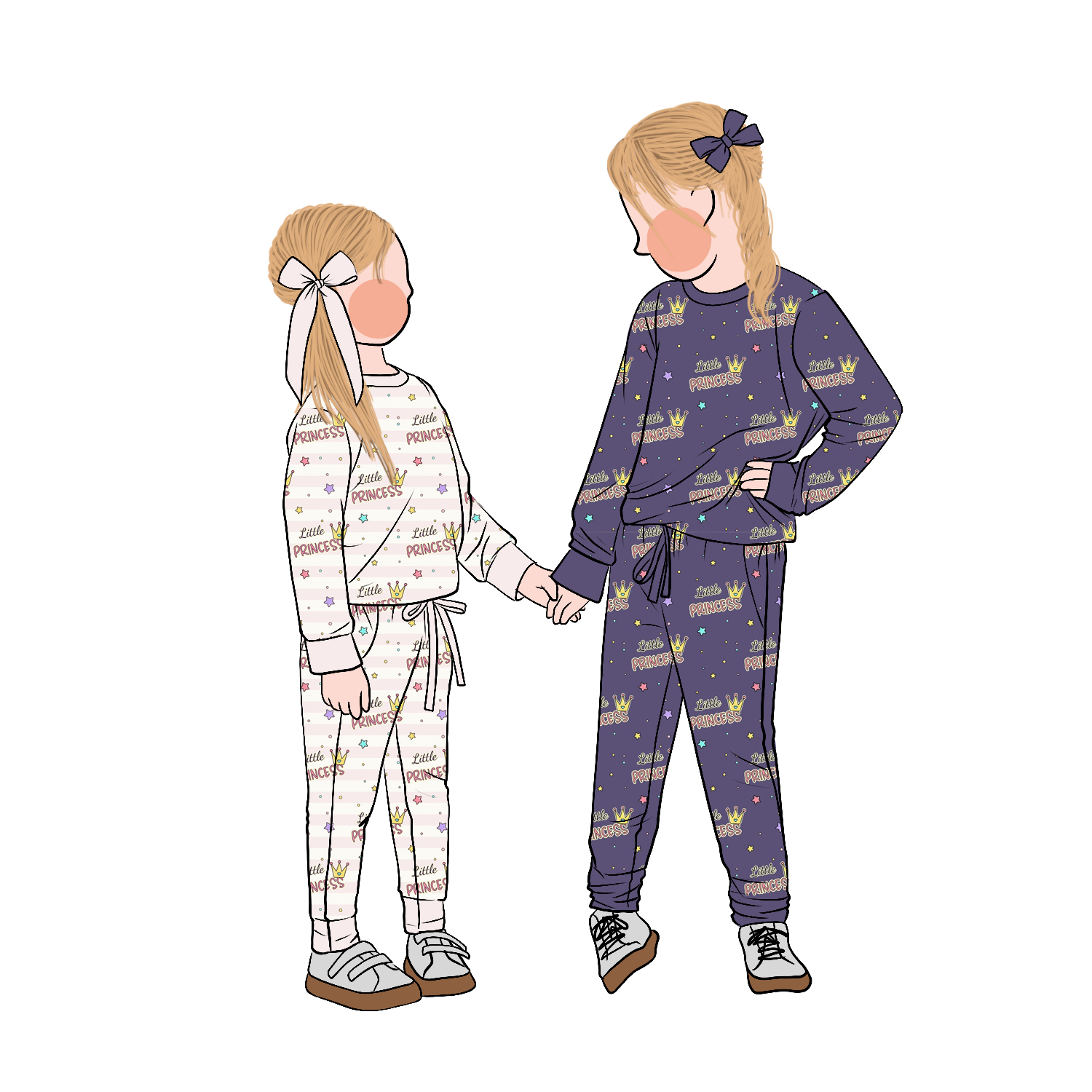 Custom Kids Toddler Baby Girl Custom Color Brushed Milk Silk Ballerina Print Girls Pants Set Outfit Suit Kids Sports Set - Image 3