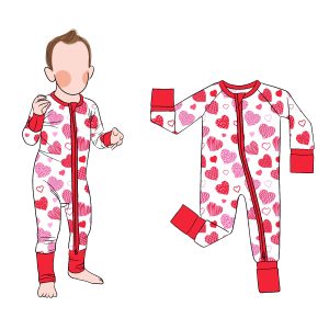 Hot Selling Fashion High Quality Cute Design Animals Printed Bamboo Baby Playwear Romper Footed Onesie for Kids Pajamas