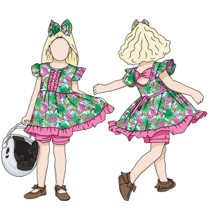 Super Quality Low Price Ruffle Sleeve Front Buttons Bow Back Girl Dress Matching Shorts for Kids