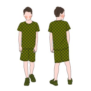 Hot Selling Custom Fashionable Summer 2pcs Kids Outfits Plaid Short Sleeves T-Shirt With Shorts Pant Boy Clothes Clothing Set