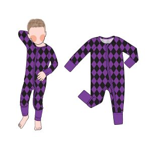 Factory Direct Sale  Newborn Onvertible Zipper Romper Printed Long Sleeve Newborn Bamboo Baby Boy Romper for Girl Kids