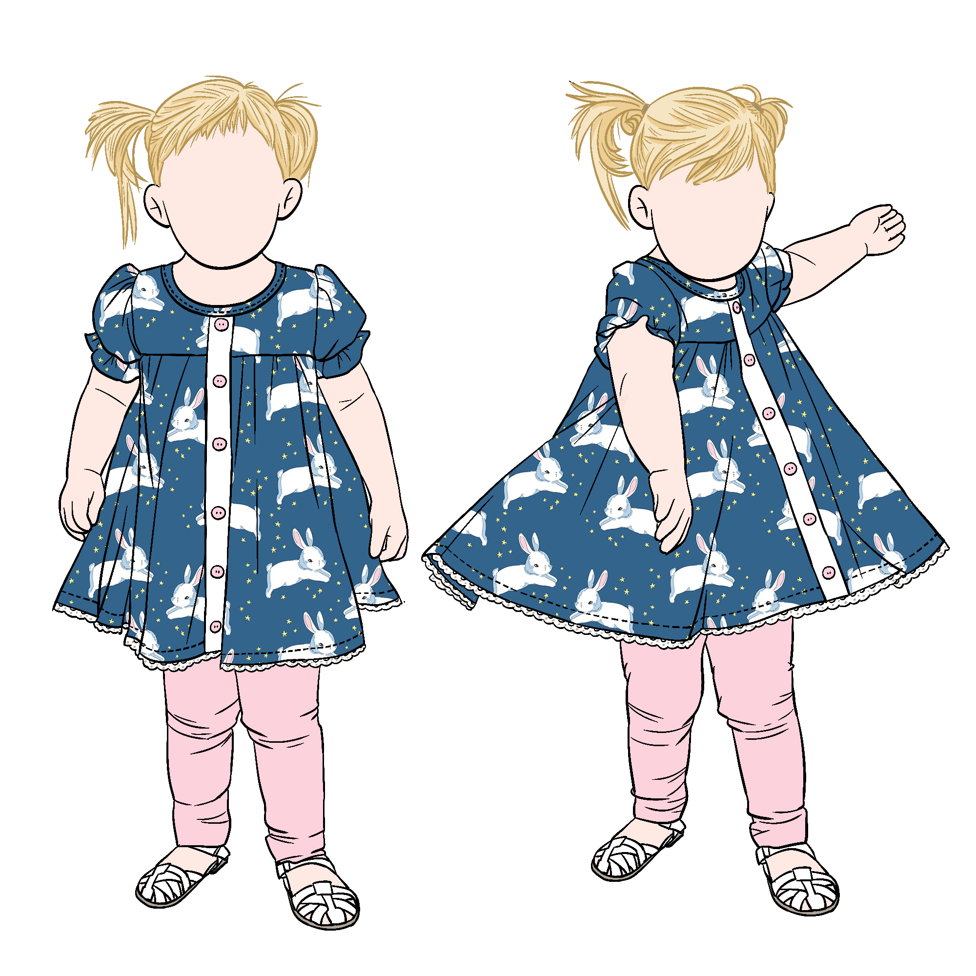 Wholesale Milk Protein Fiber Girl 2pcs Playsets Girls Clothing Set Puff Sleeves Front Buttons Top With Solid Leggings - Image 5