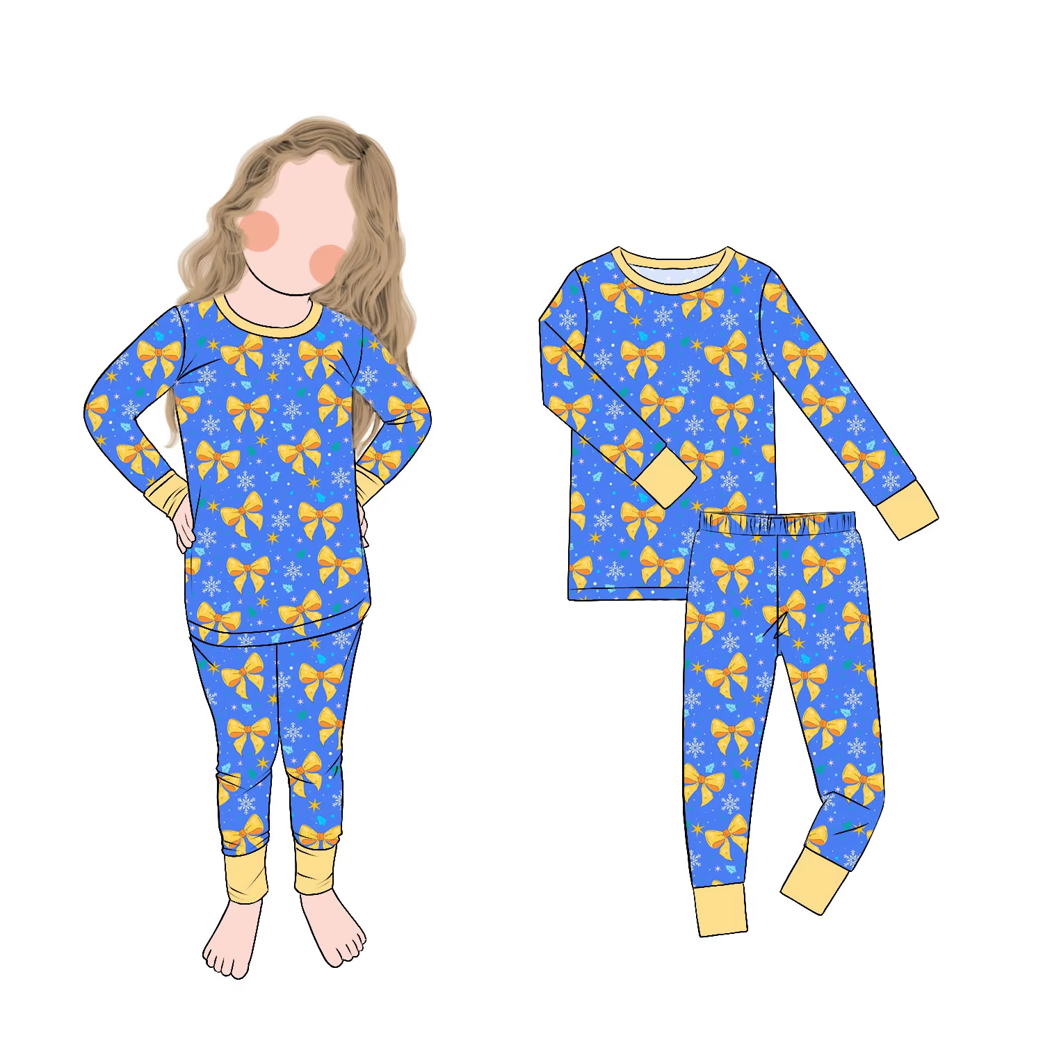 Wholesale Autumn Soft Comfortable Boutique Clothing Set Eco-friendly Kids Bamboo Set Autumn Long Sleeves Pants Set - Image 5