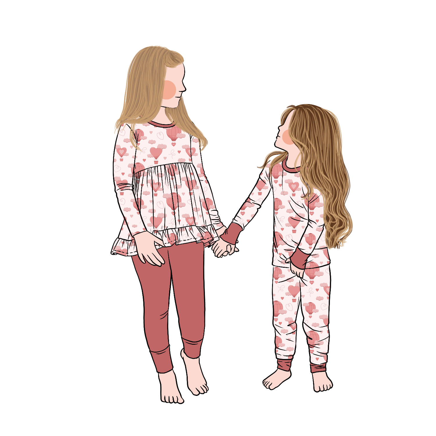 New Style Spring Custom Printed Long Sleeve Milk Protein Fabric Sister Matching Tunic Set with Leggings Baby Girls Clothing Sets - Image 4